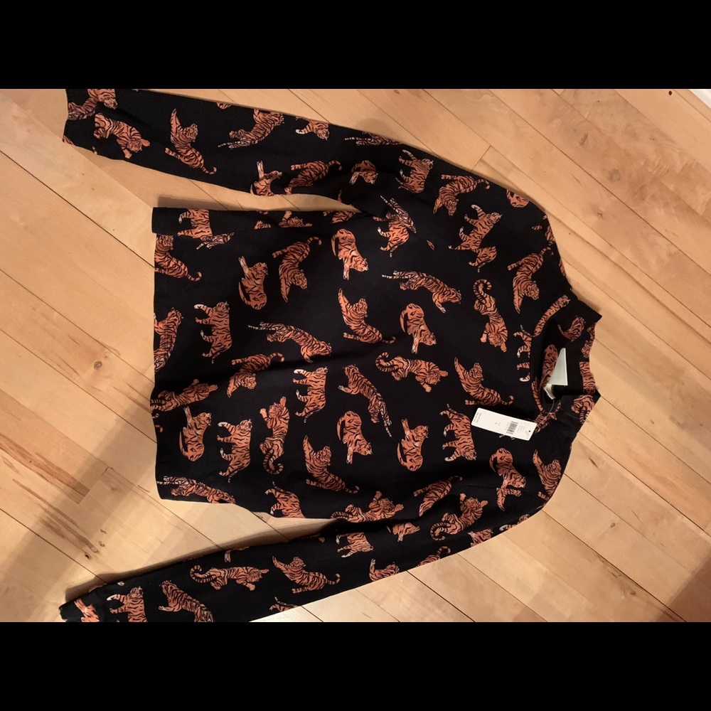 NWT Maeve by Anthropologie Tiger Print Top